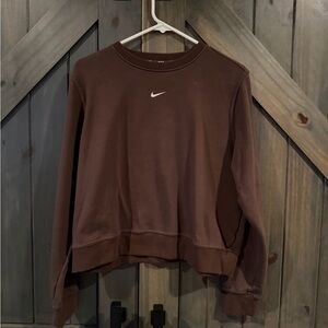 Nike Women's Brown cropped Sweatshirt LIKE NEW